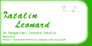 katalin leonard business card